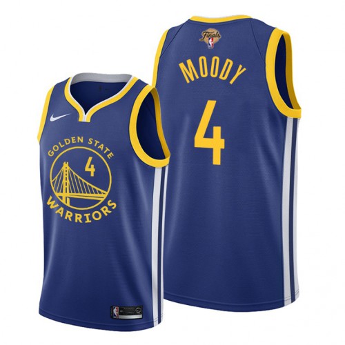 Golden State Warriors #4 Moses Moody Blue Youth 2022 Finals Jersey Youth