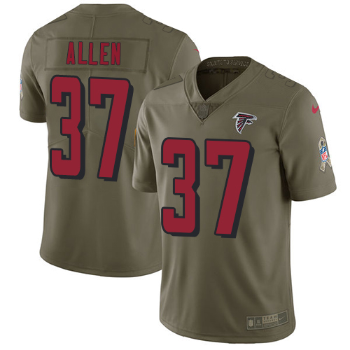 Atlanta Falcons #37 Ricardo Allen Olive Men's Stitched Limited 2017 Salute To Service Jersey Men's