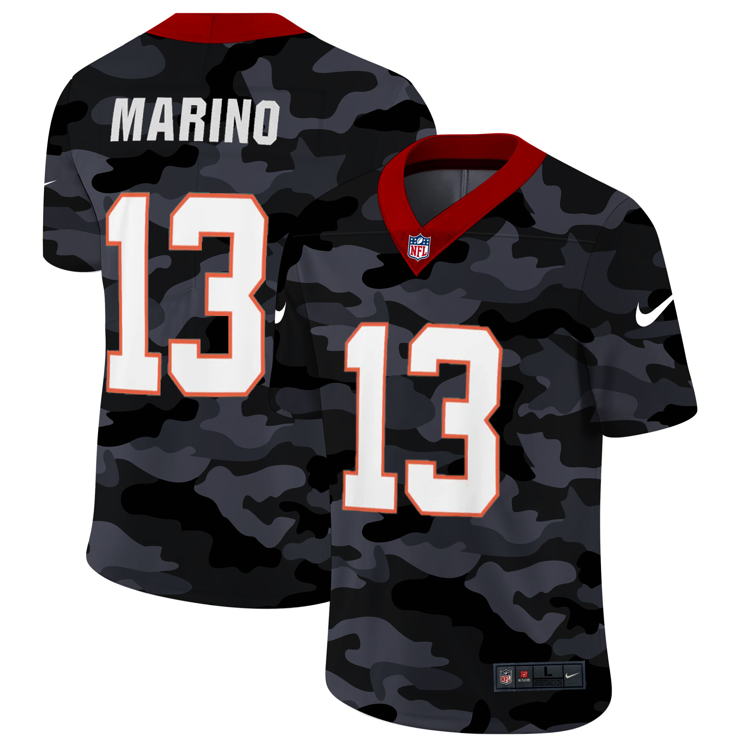 Miami Dolphins #13 Dan Marino Men's 2020 Black CAMO Vapor Untouchable Limited Stitched Jersey