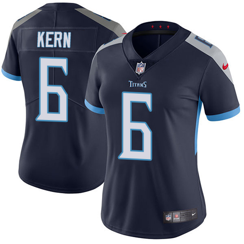 Tennessee Titans #6 Brett Kern Navy Blue Team Color Women's Stitched Vapor Untouchable Limited Jersey Womens
