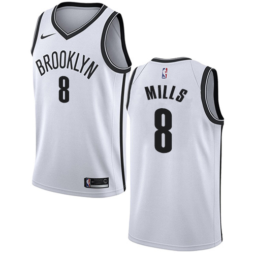 Brooklyn Nets #8 Patty Mills White Womens Swingman Association Edition Jersey Womens