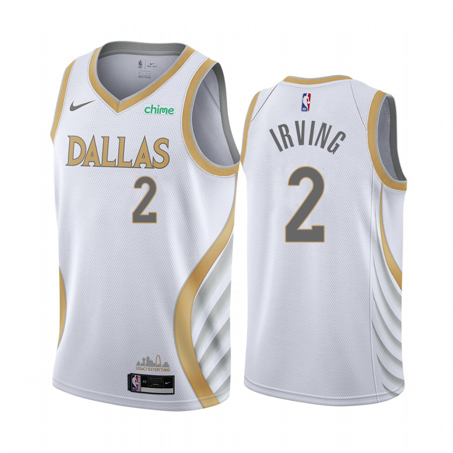 Mavericks #2 Kyrie Irving White Swingman 2020-21 City Edition Jersey