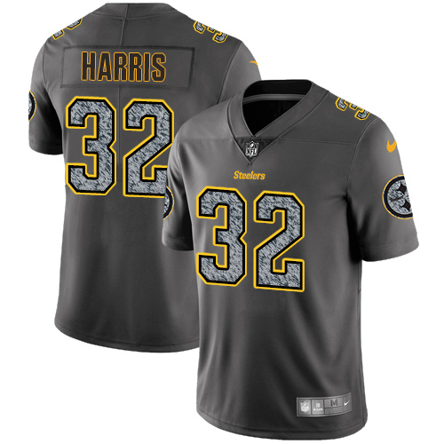 Steelers #32 Franco Harris Gray Static Youth Stitched Vapor Untouchable Limited Jersey
