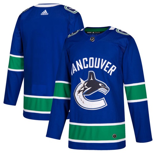 Adidas Canucks Blank Blue Home Authentic Stitched Jersey