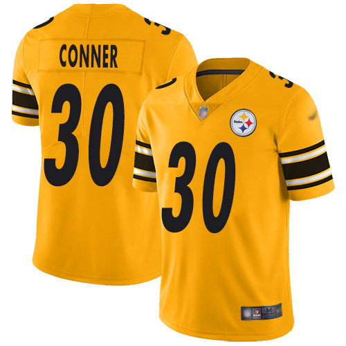 Pittsburgh Steelers #30 James Conner Gold Men's Stitched Limited Inverted Legend Jersey Men's