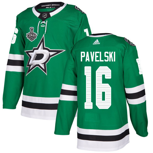 Adidas Dallas Stars #16 Joe Pavelski Green Home Authentic 2020 Stanley Cup Final Stitched Jersey Men's