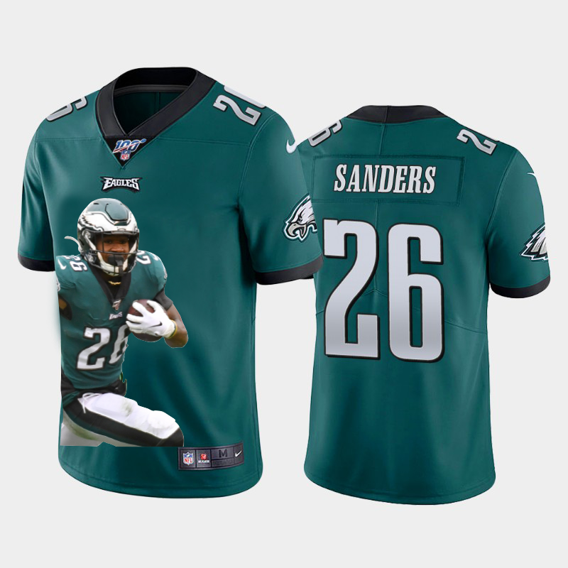 Philadelphia Eagles #26 Miles Sanders Team Hero 3 Vapor Limited 100 Jersey Green