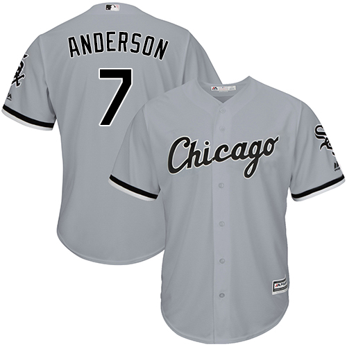 Chicago White Sox #7 Tim Anderson Grey New Cool Base Stitched Jersey Men's