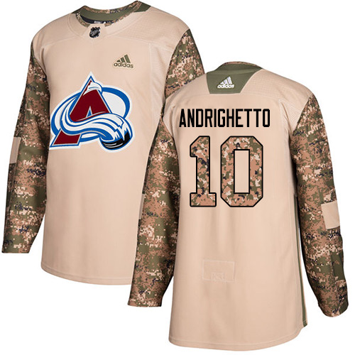Adidas Colorado Avalanche #10 Sven Andrighetto Camo Authentic 2017 Veterans Day Stitched Youth Jersey Youth