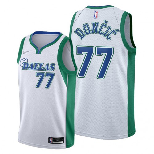 Dallas Dallas Mavericks #77 Luka Doncic Womens 2021-22 City Edition White Jersey Womens
