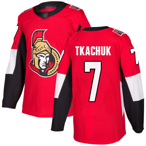 Adidas Ottawa Senators #7 Brady Tkachuk Red Home Authentic Stitched Jersey Men's