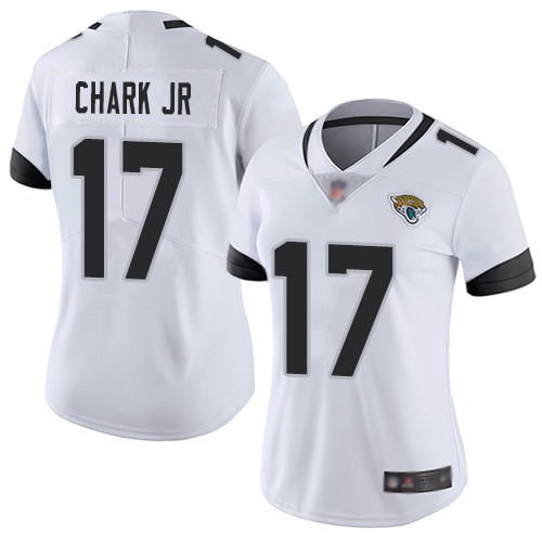 Jacksonville Jaguars #17 DJ Chark Jr White Women's Stitched Vapor Untouchable Limited Jersey Womens