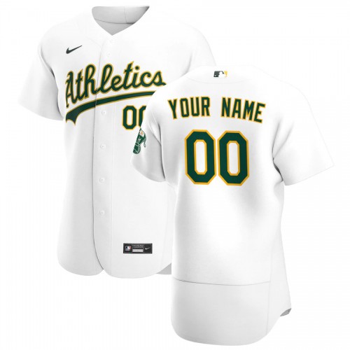 Oakland Athletics Custom Men's White Home 2020 Authentic Player Jersey