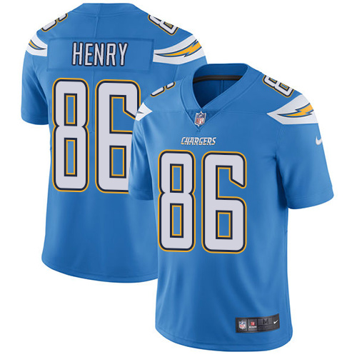 Los Angeles Chargers #86 Hunter Henry Electric Blue Alternate Men's Stitched Vapor Untouchable Limited Jersey Men's
