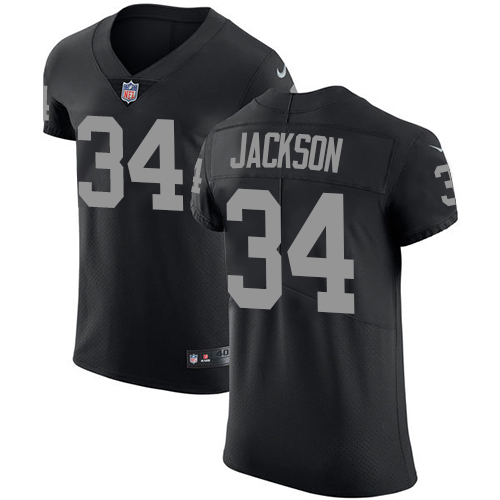 Raiders #34 Bo Jackson Black Team Color Men's Stitched Vapor Untouchable Elite Jersey