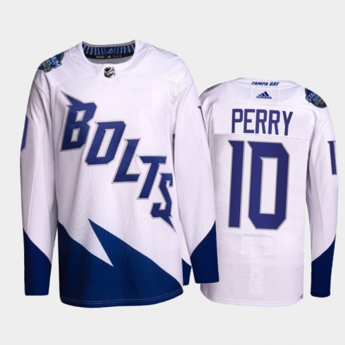 Adidas Tampa Bay Lightning #10 Corey Perry Men's 2022 Stadium Series Authentic Jersey - White Men's