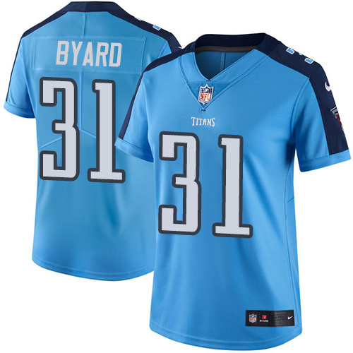 Tennessee Titans #31 Kevin Byard Light Blue Women's Stitched Limited Rush Jersey Womens