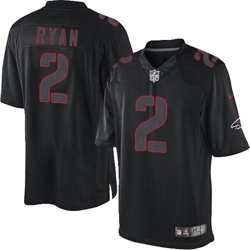 Atlanta Falcons #2 Matt Ryan Black Men's Stitched Impact Limited Jersey Men's