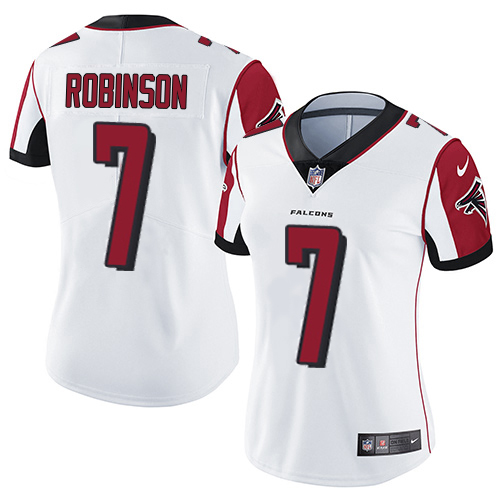 Falcons #7 Bijan Robinson White Stitched Women's Vapor Untouchable Limited Jersey