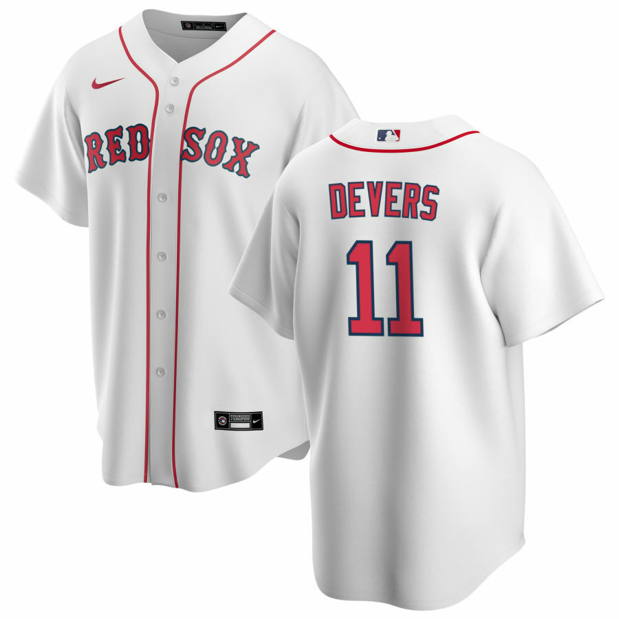 Men's Youth Women's Boston Red Sox #11 Rafael Devers Home Jersey - White