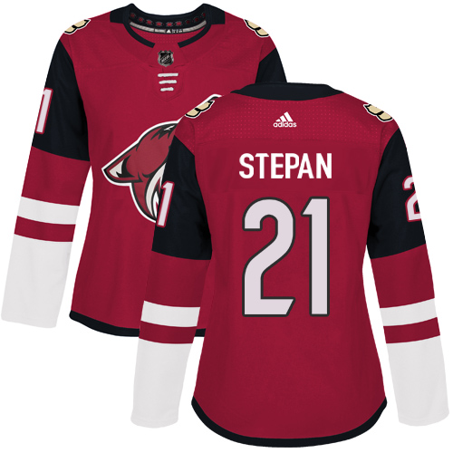 Adidas Arizona Coyotes #21 Derek Stepan Maroon Home Authentic Women's Stitched Jersey Womens