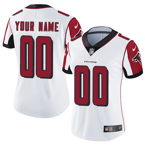 Atlanta Falcons Customized White Stitched Vapor Untouchable Limited Women's Jersey