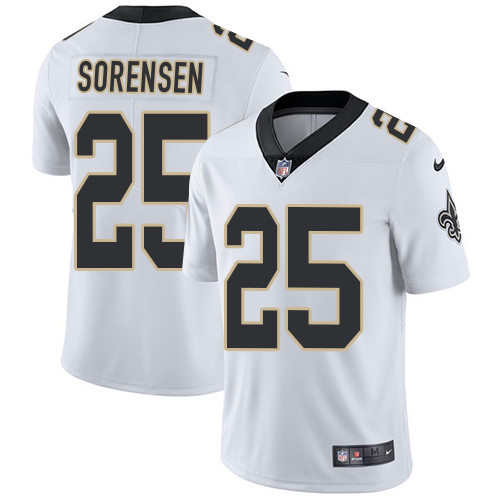 Saints #25 Daniel Sorensen White Men's Stitched Vapor Untouchable Limited Jersey