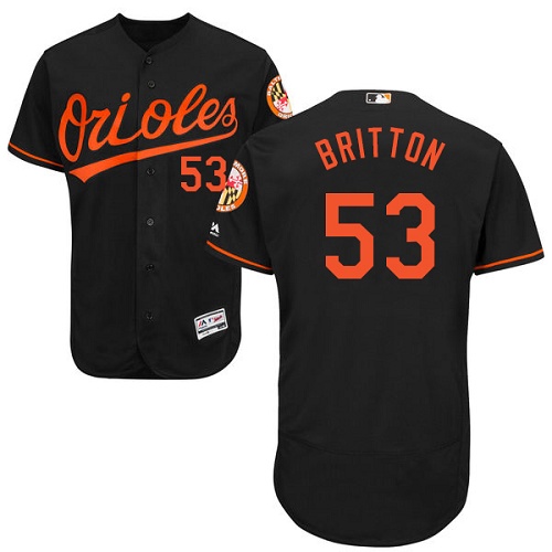Baltimore Orioles #53 Zach Britton Black Flexbase Authentic Collection Stitched Jersey Men's