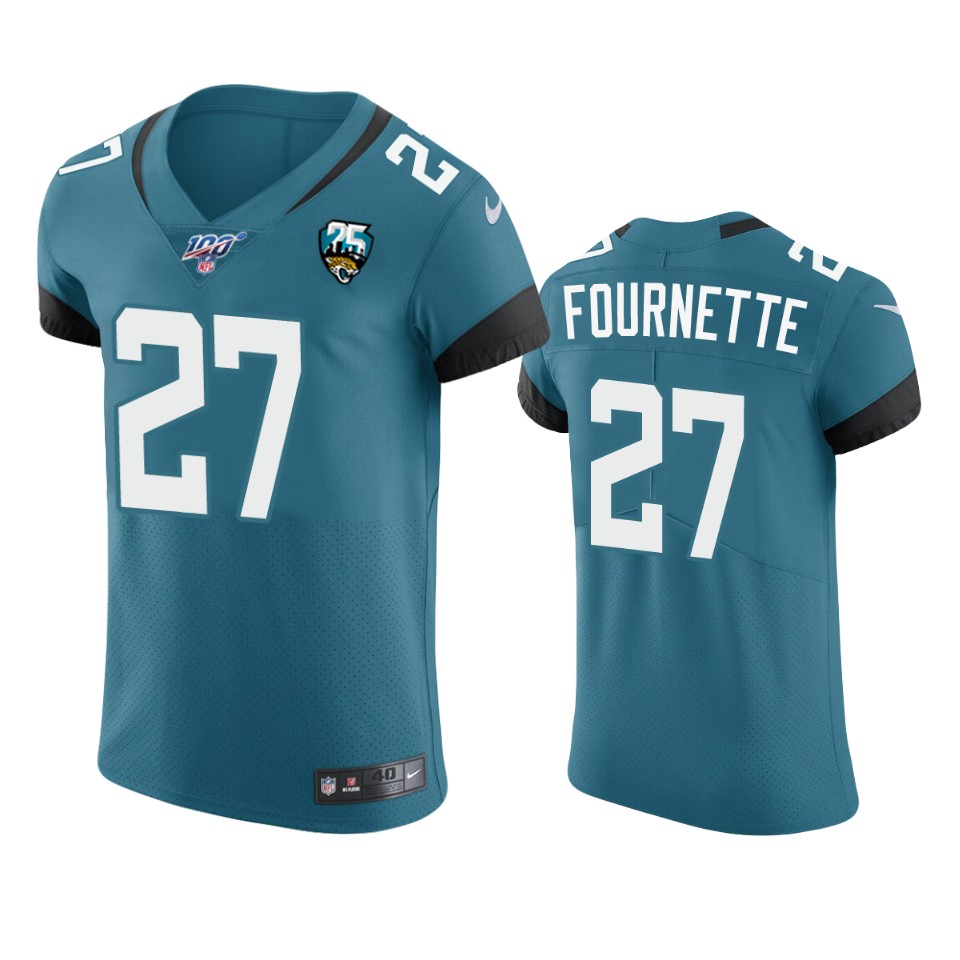 Jacksonville Jaguars #27 Leonard Fournette Teal 25th Season Vapor Elite Stitched Jersey