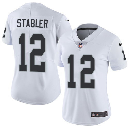 Las Vegas Raiders #12 Kenny Stabler White Women's Stitched Vapor Untouchable Limited Jersey Womens
