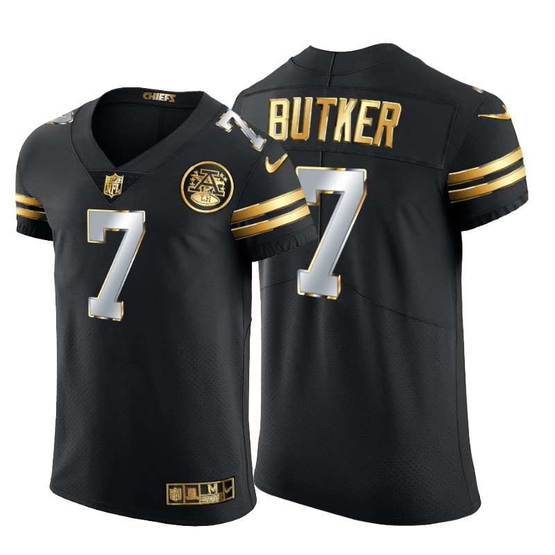 Kansas City Chiefs #7 Harrison Butker Men's Black Edition Vapor Untouchable Elite Jersey