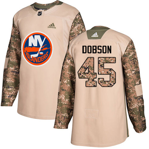 Adidas New York Islanders #45 Noah Dobson Camo Authentic 2017 Veterans Day Stitched Youth Jersey Youth