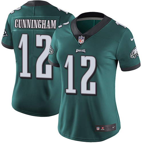 Philadelphia Eagles #12 Randall Cunningham Midnight Green Team Color Women's Stitched Vapor Untouchable Limited Jersey Womens