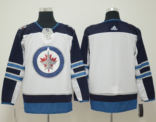 Adidas Jets Blank White Road Authentic Stitched Jersey