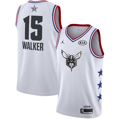 Charlotte Hornets #15 Kemba Walker White Youth Jordan Swingman 2019 All-Star Game Jersey Youth