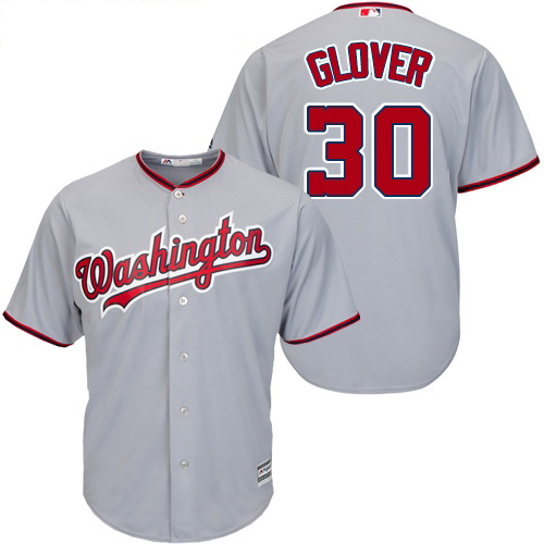 Washington Nationals #30 Koda Glover Grey New Cool Base Stitched Jersey Men's