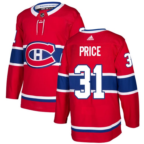 Adidas Montreal Canadiens #31 Carey Price Red Home Authentic Stitched Youth Jersey Youth