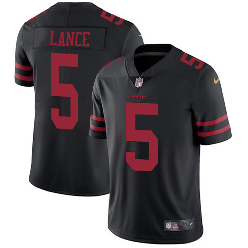 San Francisco 49ers #5 Trey Lance Black Alternate Youth Stitched Vapor Untouchable Limited Jersey