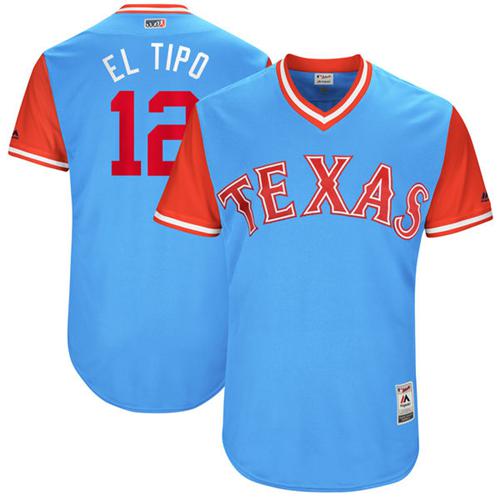 Texas Rangers #12 Rougned Odor Light Blue 