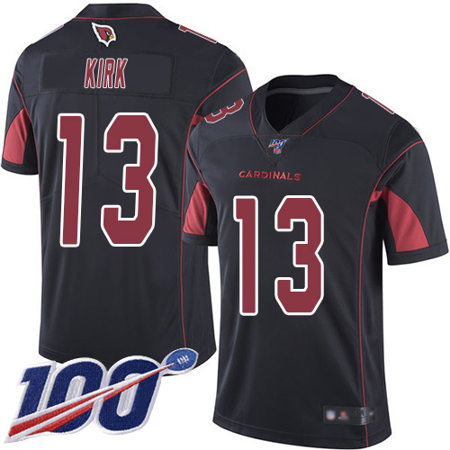 Arizona Cardinals #13 Christian Kirk Black Men's Stitched Limited Rush 100th Season Jersey Men's
