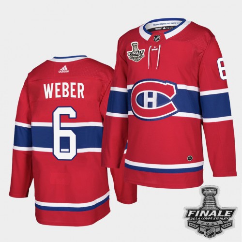 Adidas Montreal Canadiens #6 Shea Weber Red Home Authentic Youth 2021 Stanley Cup Final Patch Jersey Youth