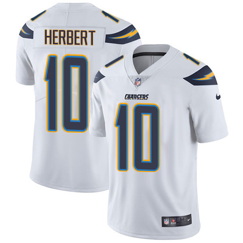 Chargers #10 Justin Herbert White Youth Stitched Vapor Untouchable Limited Jersey