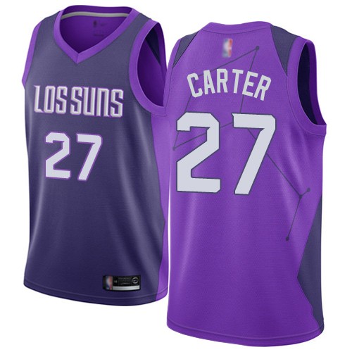 Phoenix Suns #27 Jevon Carter Purple Swingman City Edition Jersey Mens