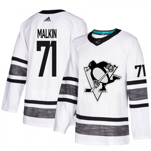 Adidas Pittsburgh Penguins #71 Evgeni Malkin White 2019 All-Star Game Parley Authentic Stitched Jersey Men's