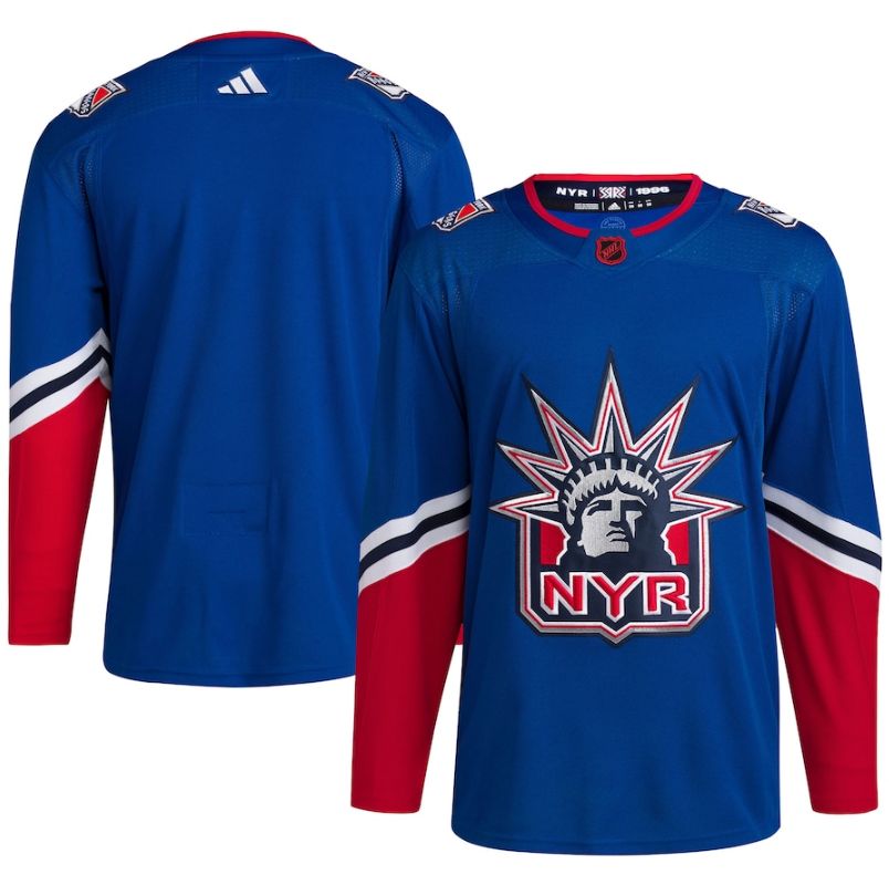 New York Rangers Blank Men's Adidas Reverse Retro 2.0 Authentic Player Jersey - Royal