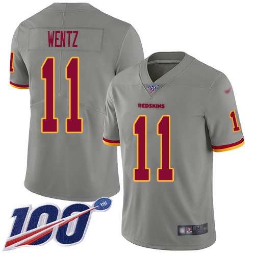 Washington Commanders #11 Carson Wentz Gray Youth Stitched Limited Inverted Legend Jersey Youth
