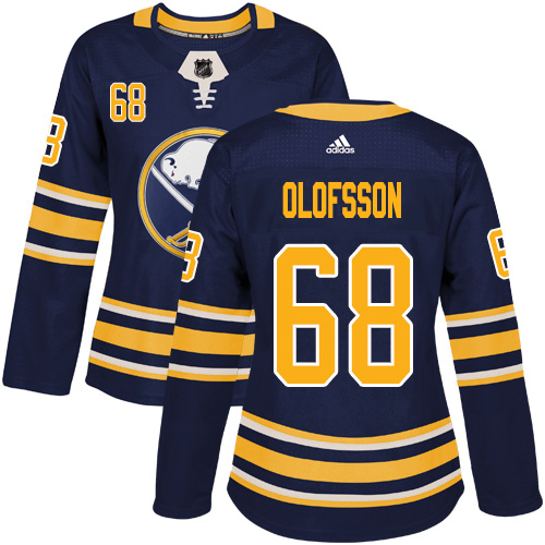 Adidas Buffalo Sabres #68 Victor Olofsson Navy Blue Home Authentic Women's Stitched Jersey Womens