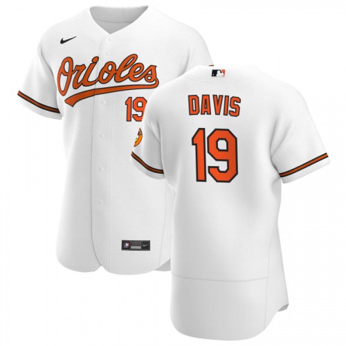 Baltimore Baltimore Orioles #19 Chris Davis Men's White Home 2020 Authentic Player Jersey Men's
