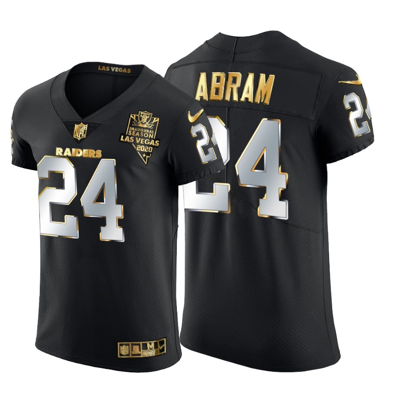 Las Vegas Raiders #24 Johnathan Abram Men's Black Edition Vapor Untouchable Elite Jersey