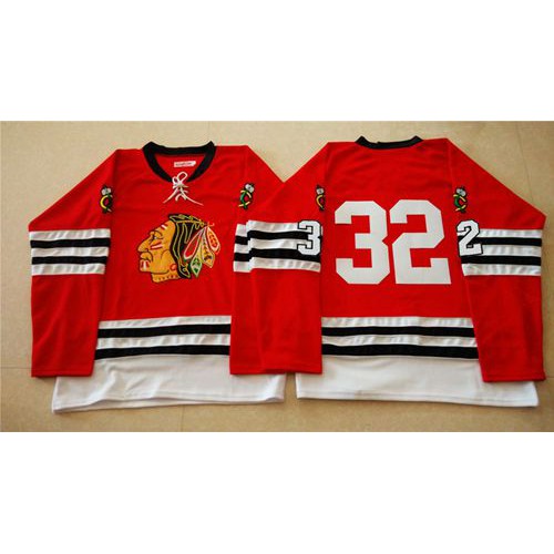 Mitchell And Ness 1960-61 Chicago Blackhawks #32 Michal Rozsival Red Stitched Jersey Men's